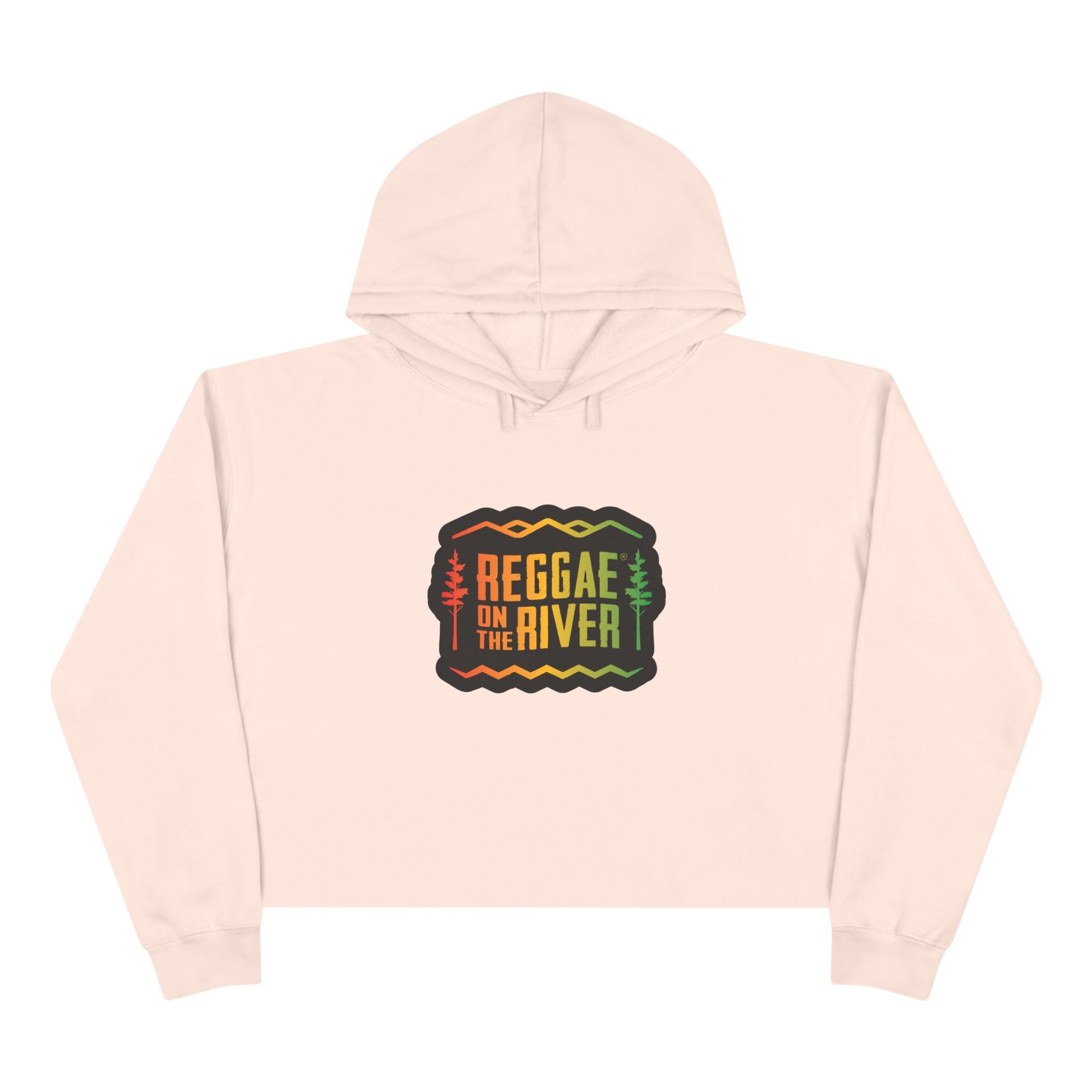 Reggae on the River Cropped Hoodie — Rasta Music Festival Crop Sweatshirt