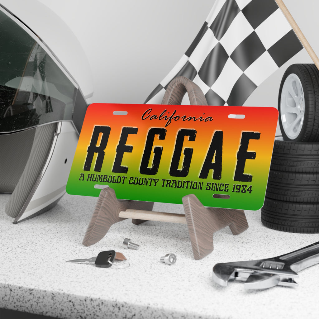 Reggae California Vanity Plate — Rasta Sunset License Plate