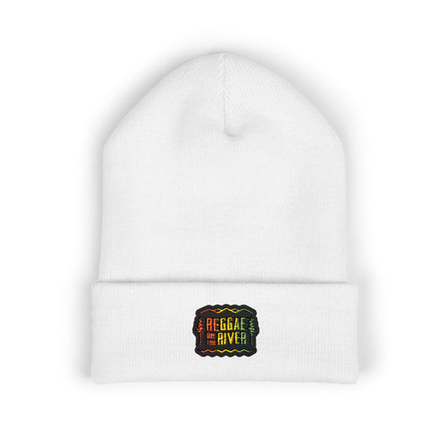Embroidered Rasta Patch Beanie — Classic Cuffed Knit Hat