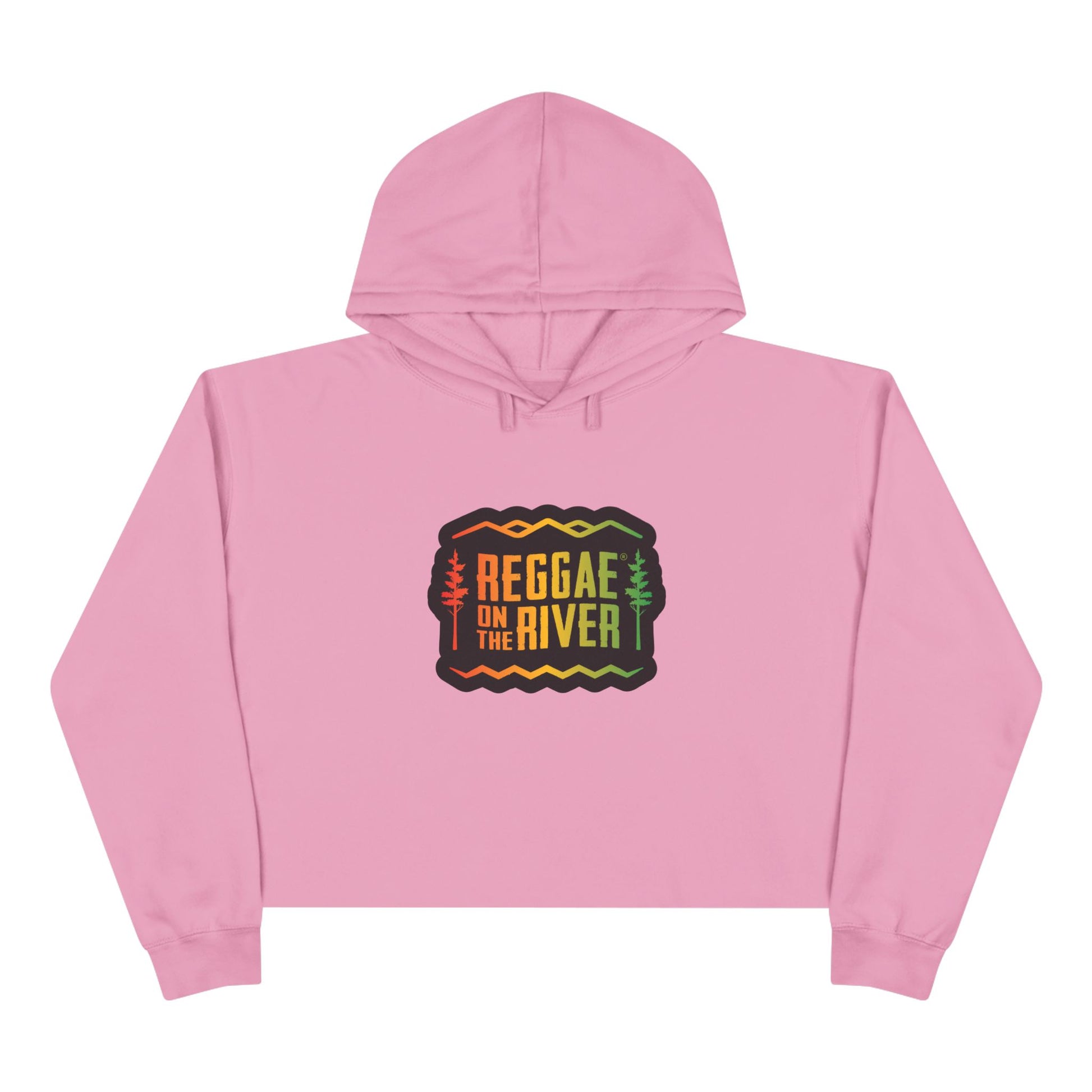 Reggae on the River Cropped Hoodie — Rasta Music Festival Crop Sweatshirt