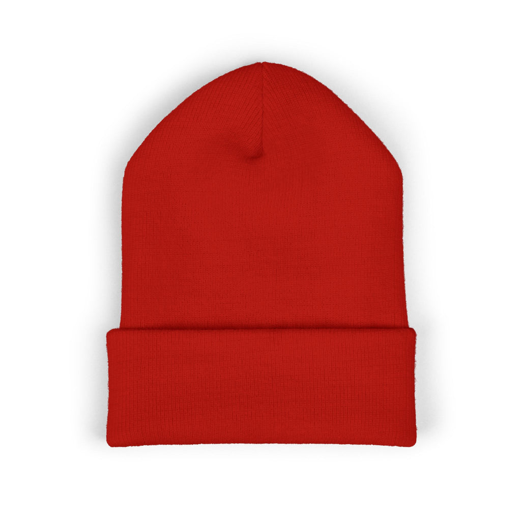 Embroidered Rasta Patch Beanie — Classic Cuffed Knit Hat