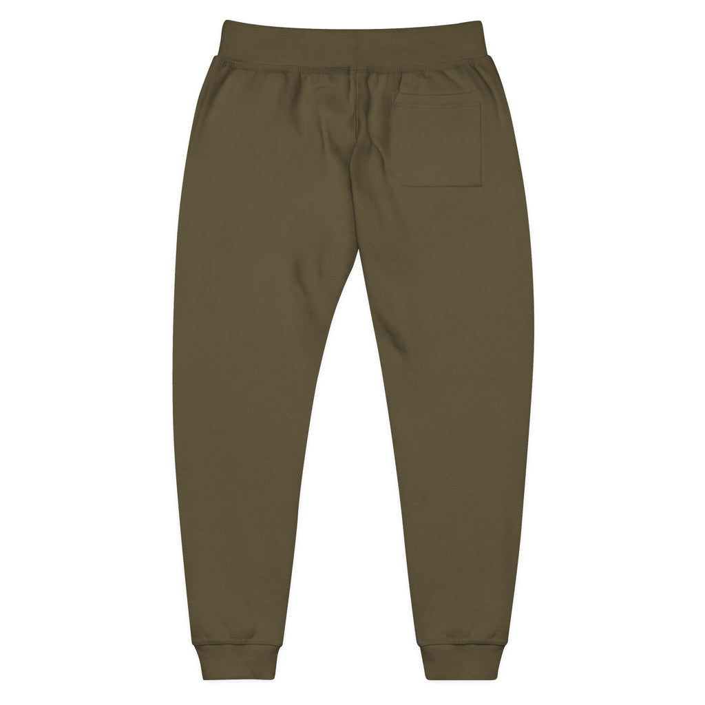 Embroidered Rasta Patch Fleece Sweatpants — Cozy White Joggers with Colorful Lion Patch