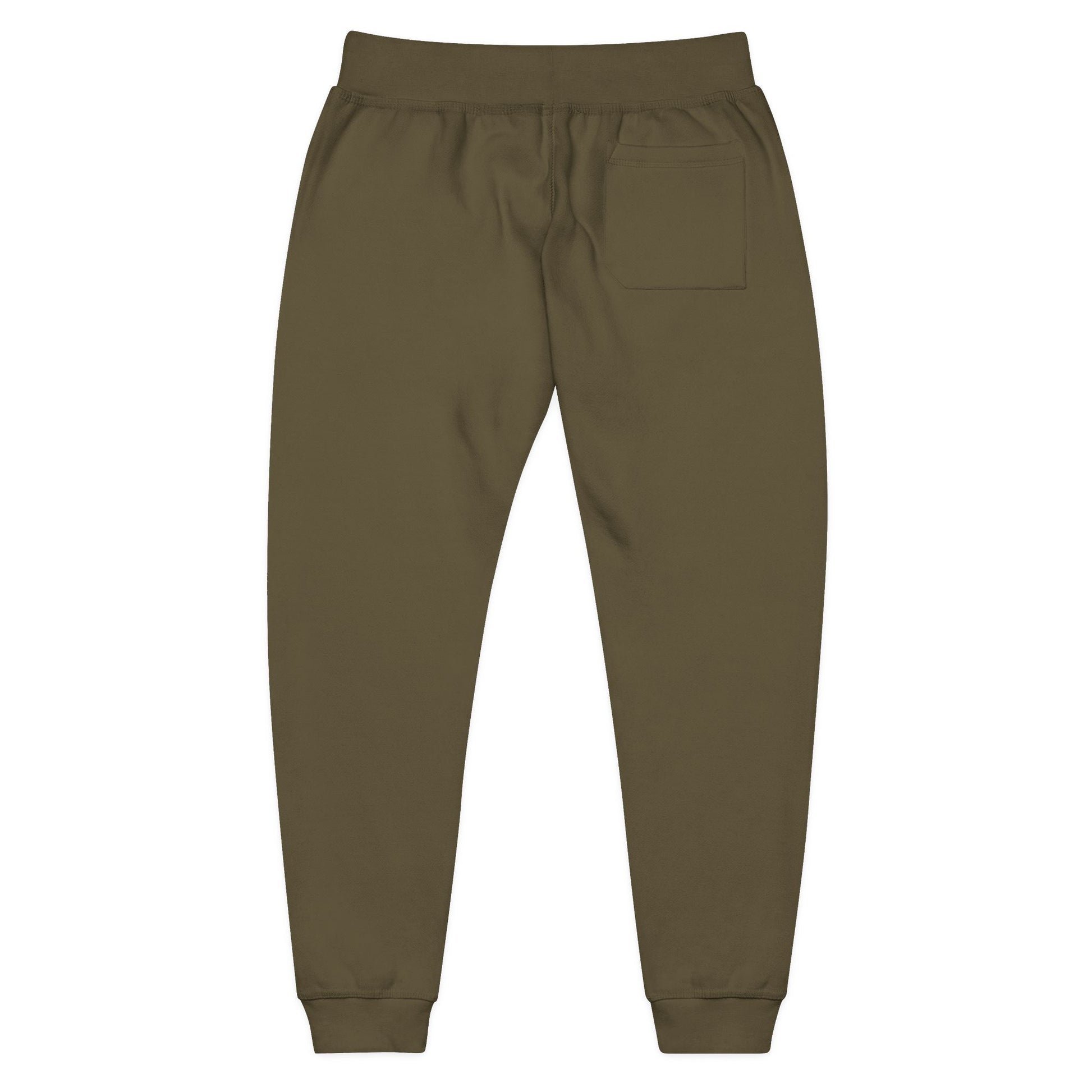 Embroidered Rasta Patch Fleece Sweatpants — Cozy White Joggers with Colorful Lion Patch