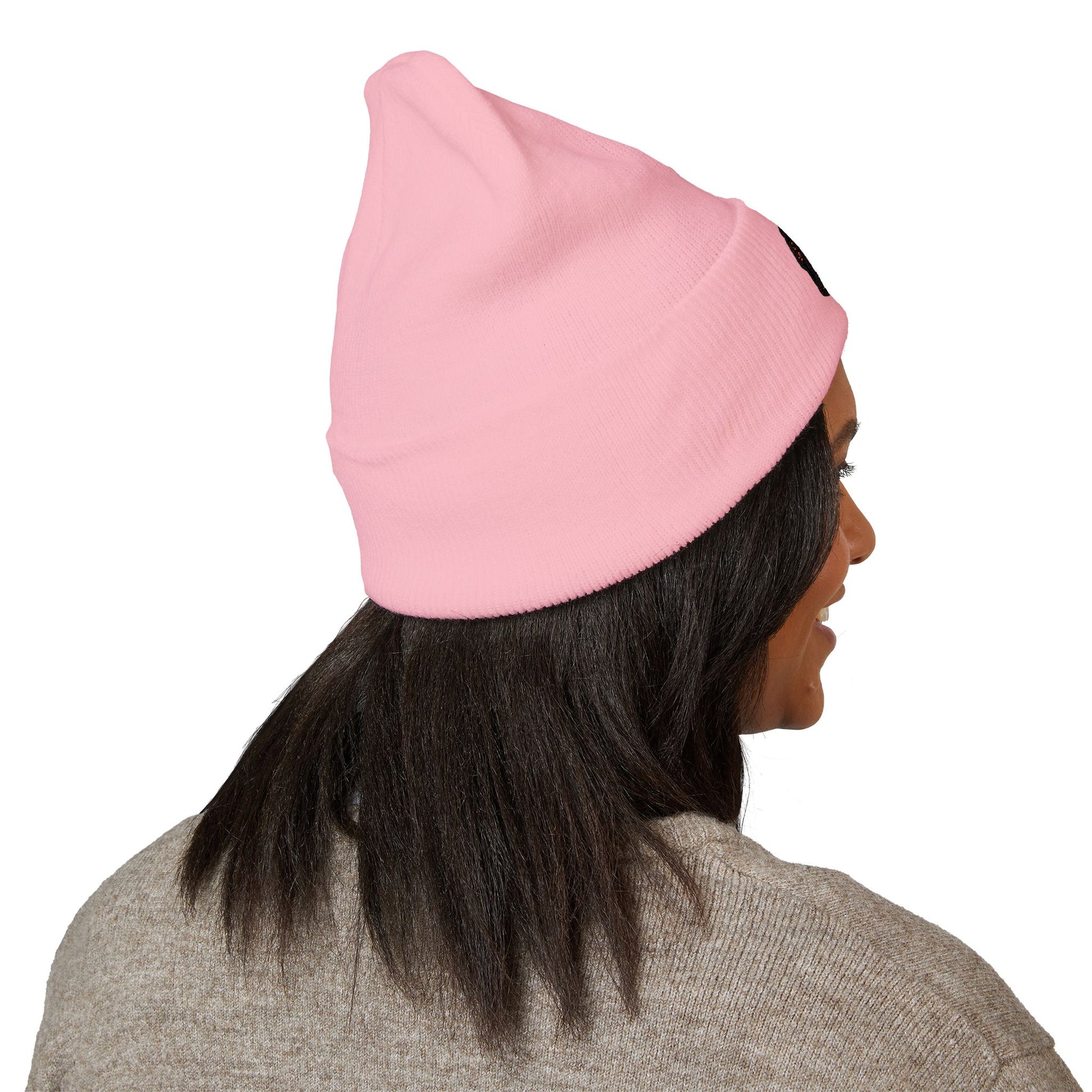 Embroidered Rasta Patch Beanie — Classic Cuffed Knit Hat