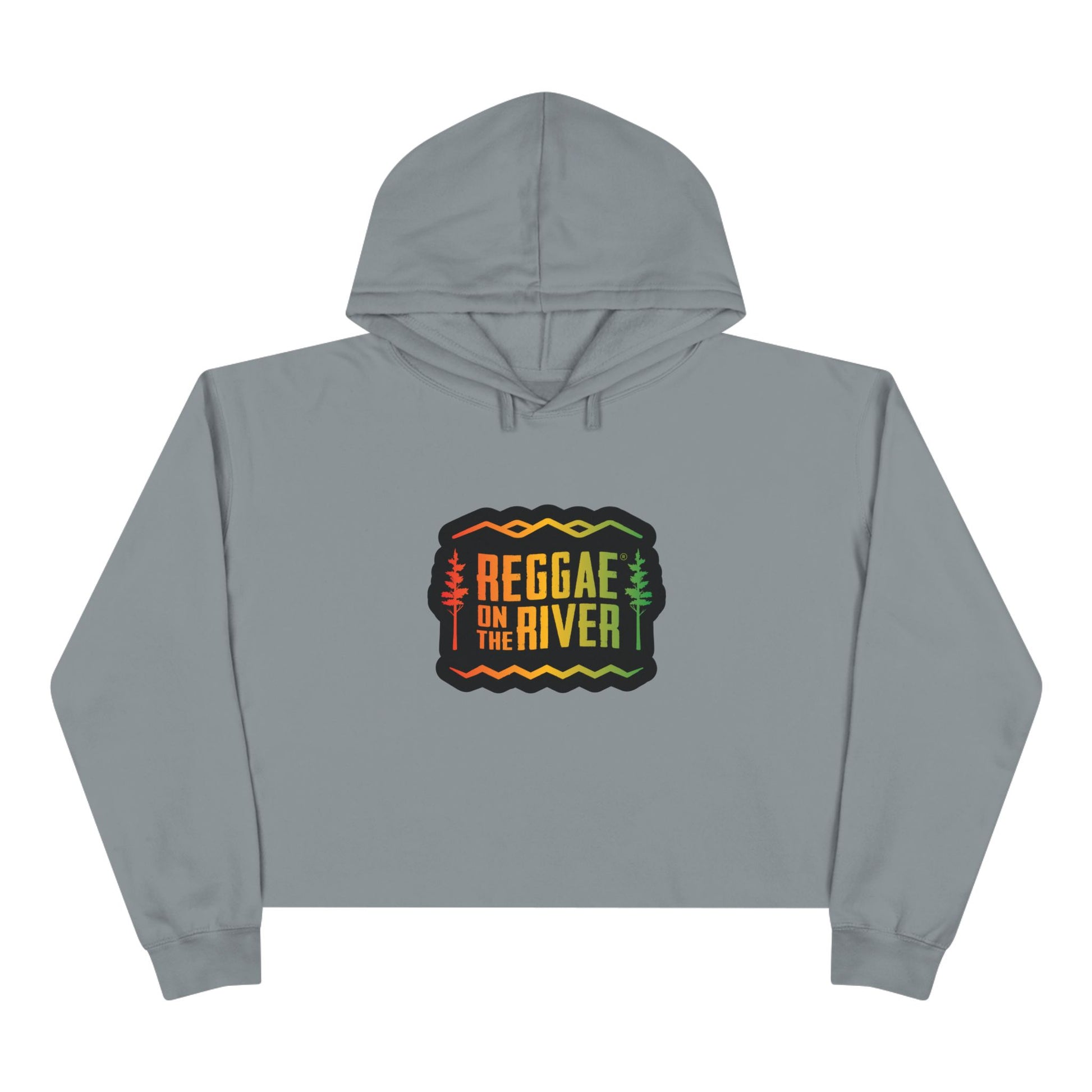 Reggae on the River Cropped Hoodie — Rasta Music Festival Crop Sweatshirt