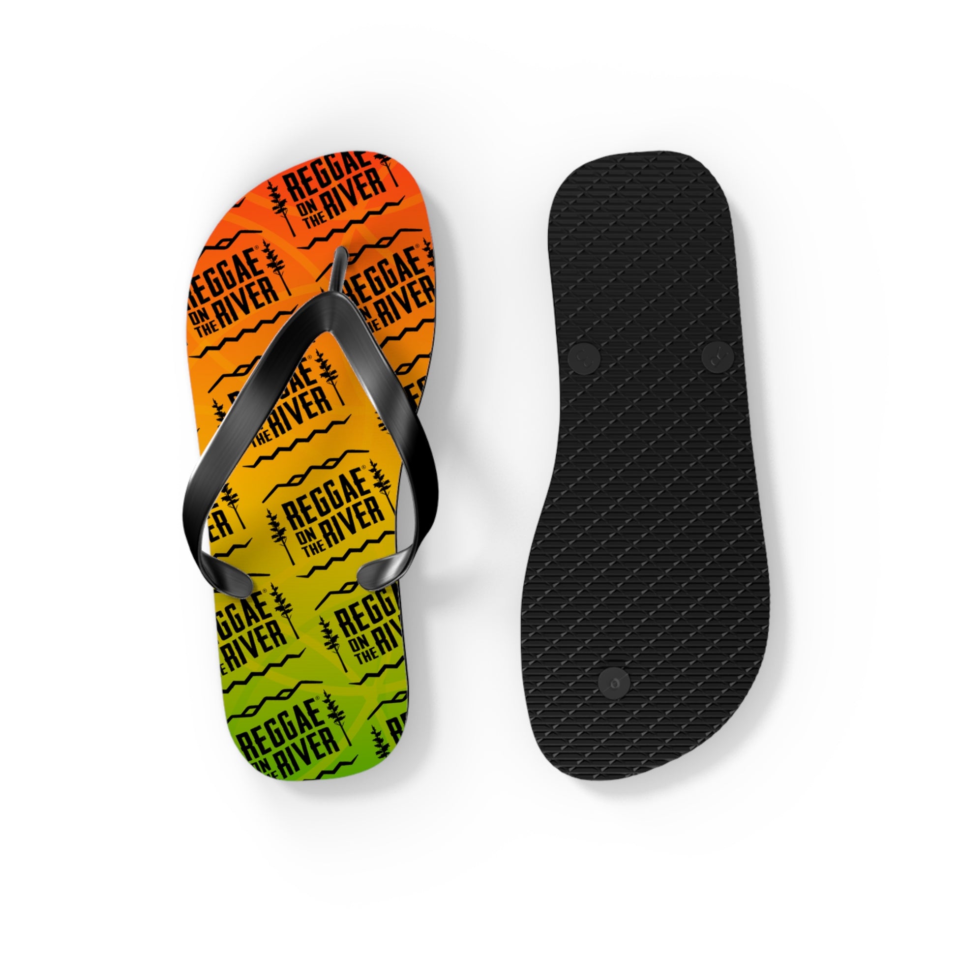 Reggae on the River Flip Flops — Rasta Sunset Beach Sandals