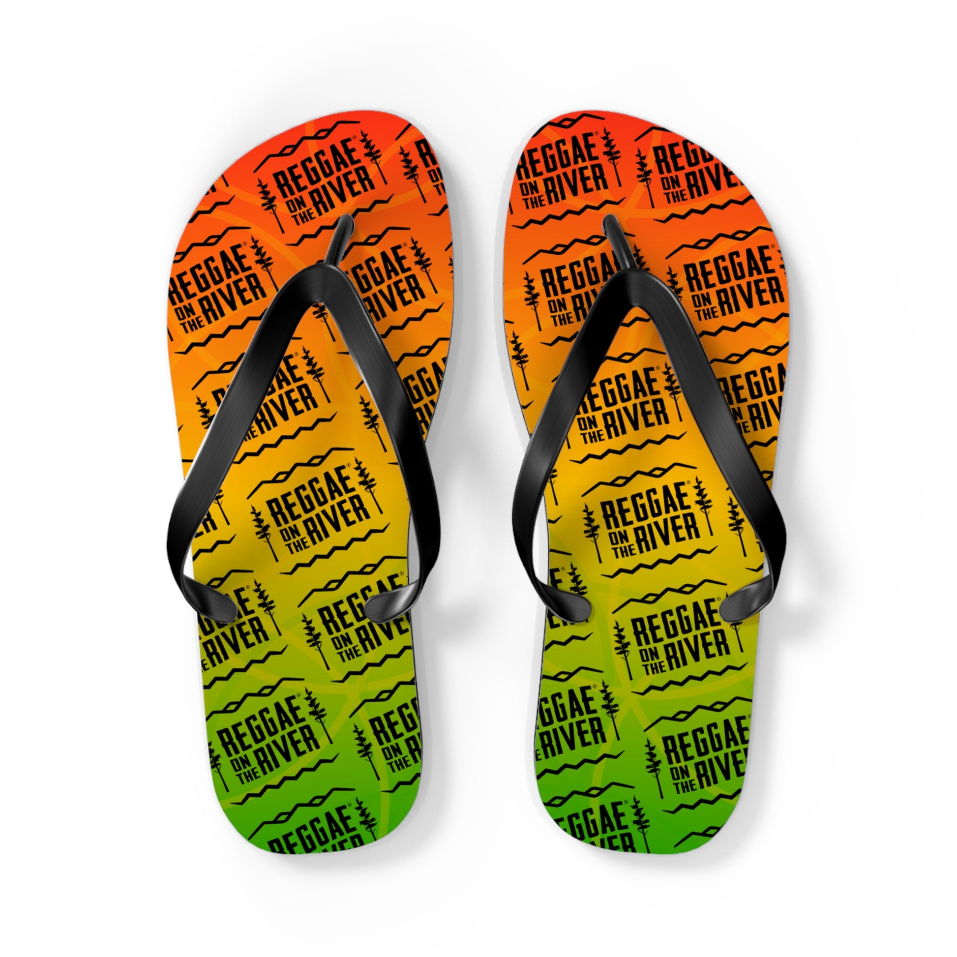 Reggae on the River Flip Flops — Rasta Sunset Beach Sandals