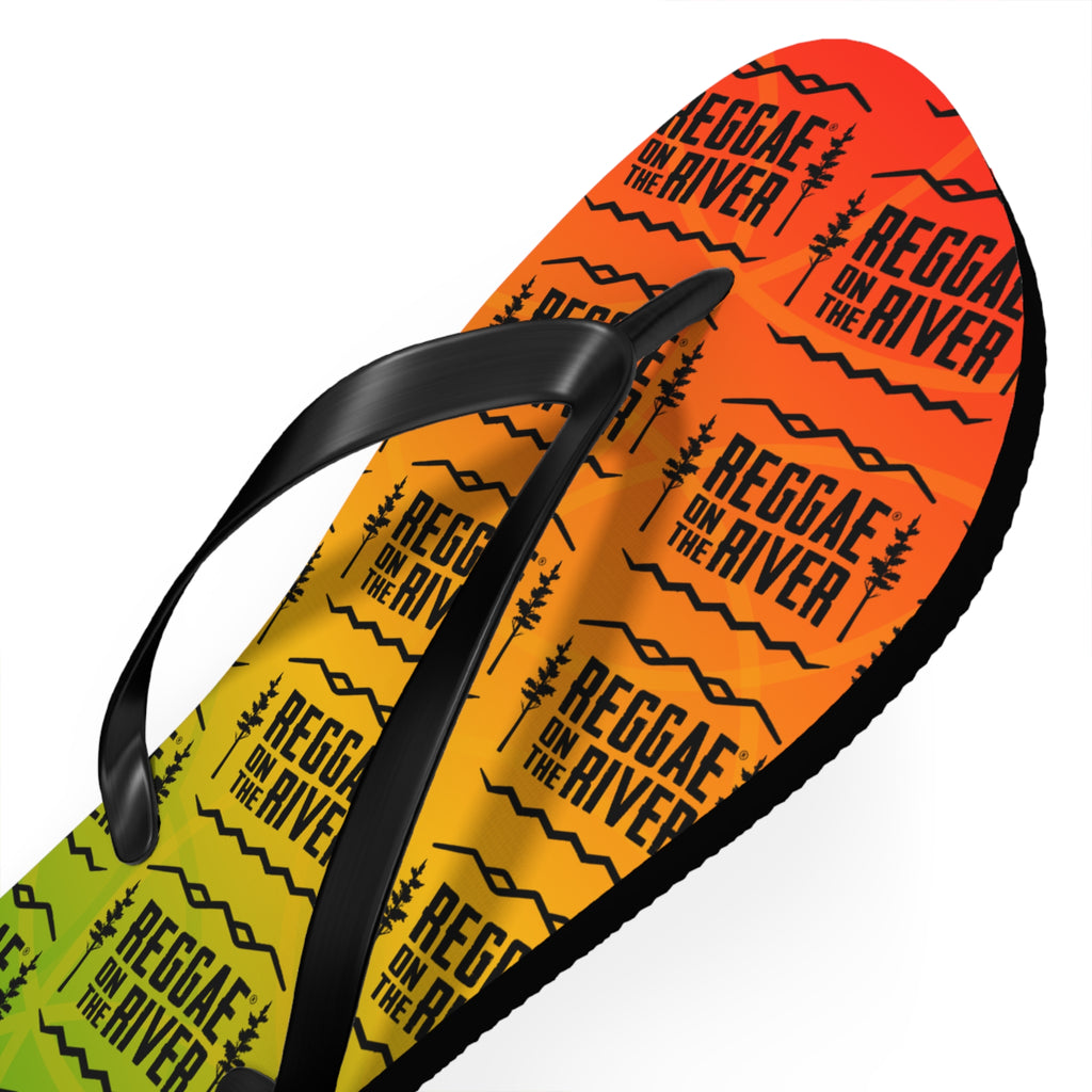 Reggae on the River Flip Flops — Rasta Sunset Beach Sandals