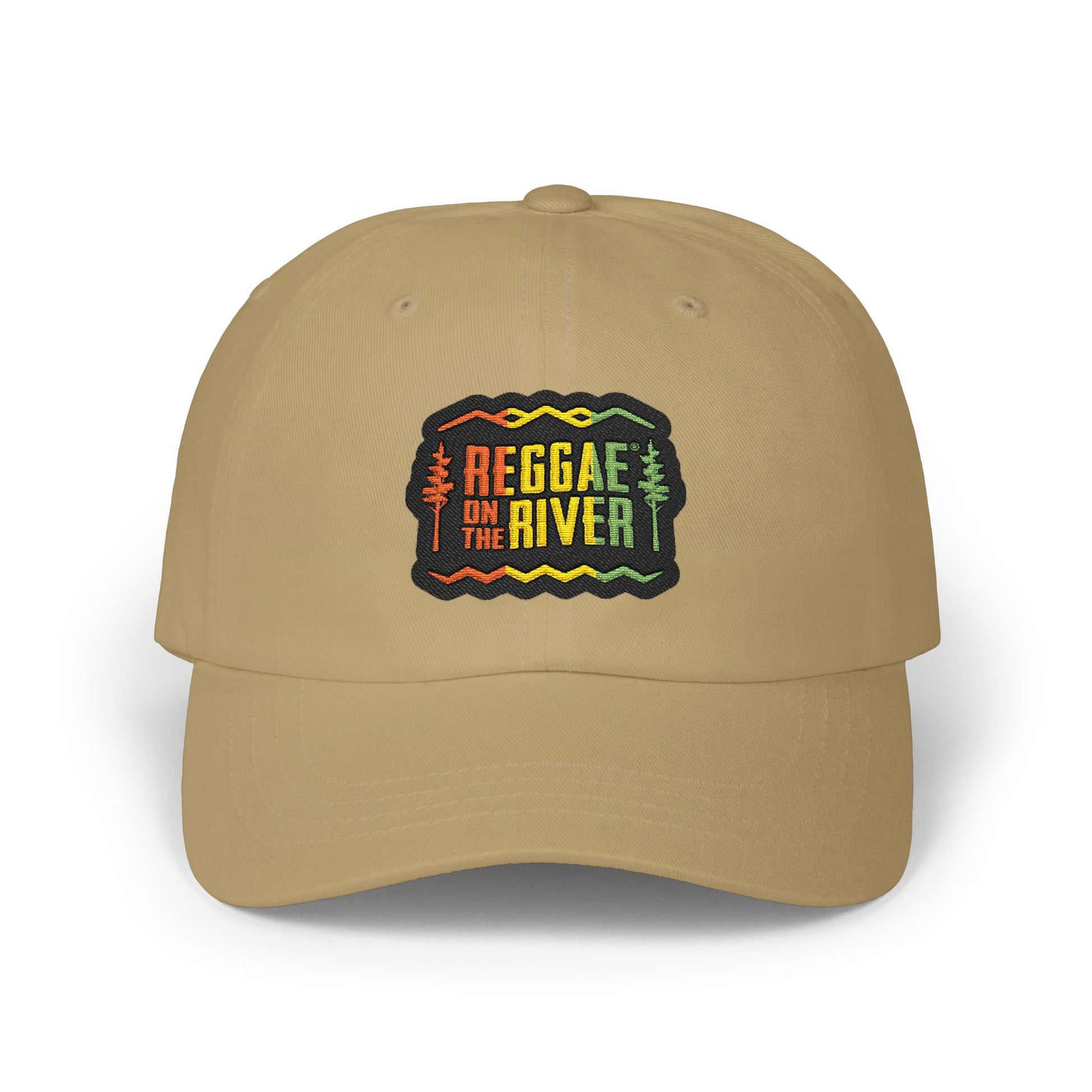 Reggae by the River Classic Dad Cap – Embroidered Rasta Music Hat