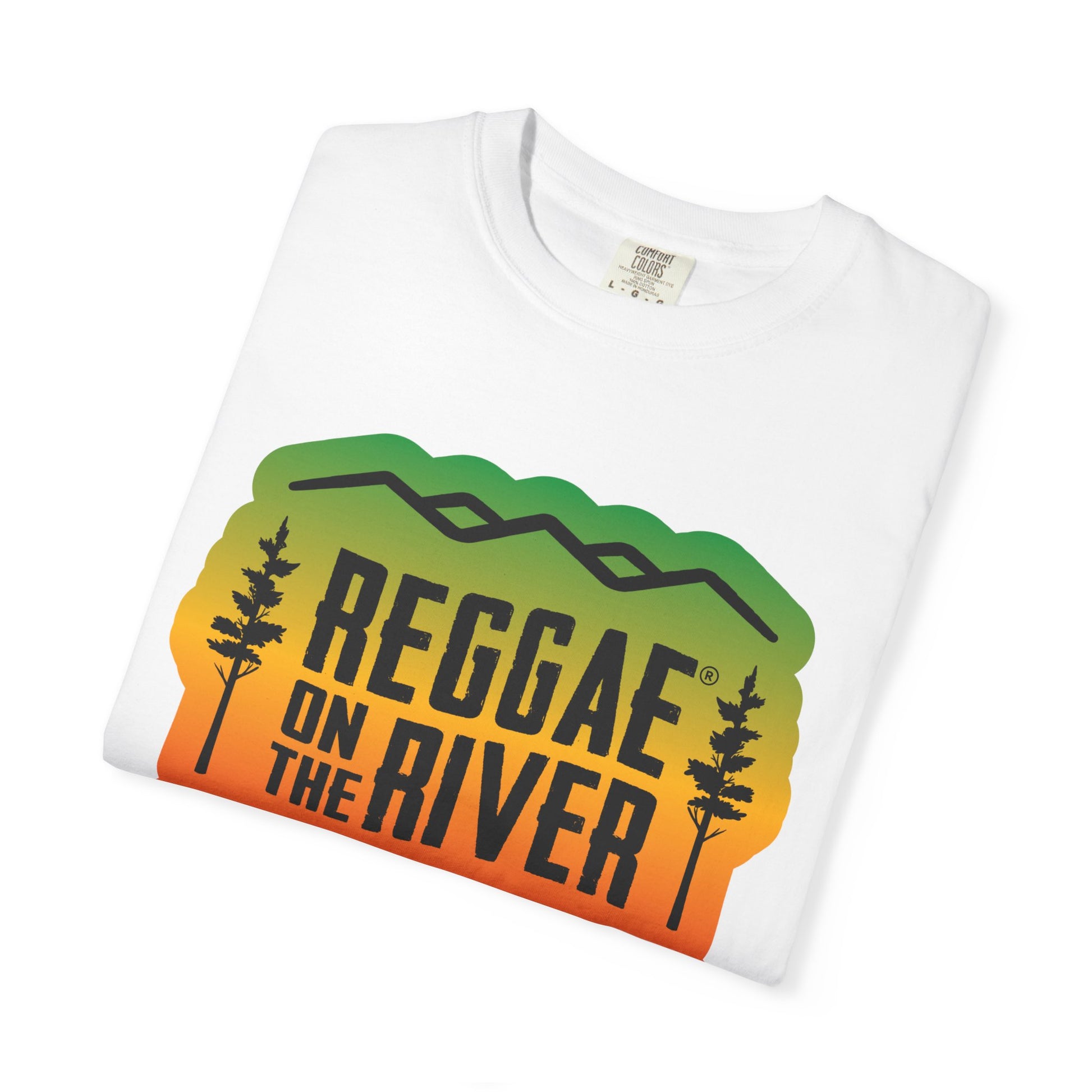 Reggae On The River Red Gold Green Logo Tee