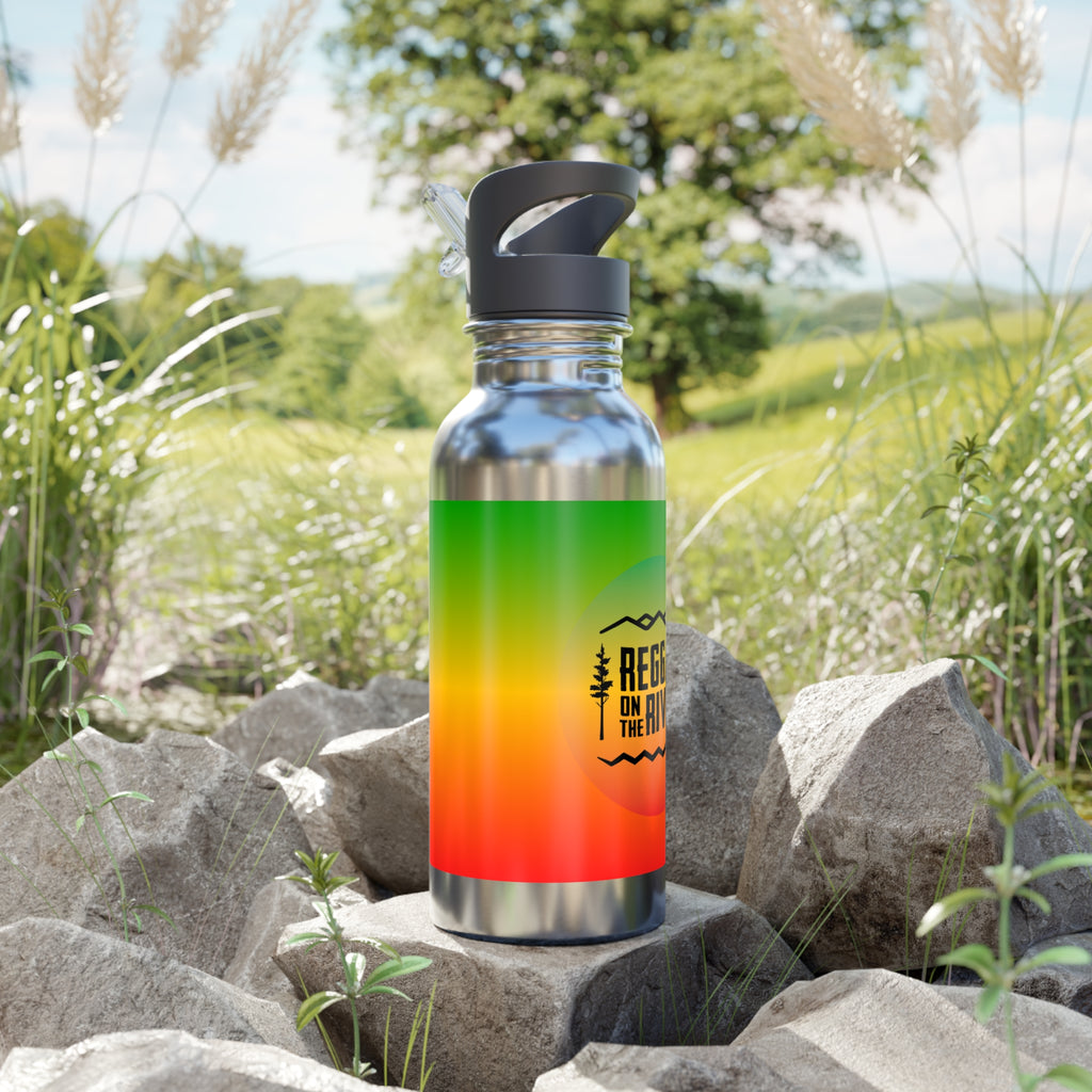 Reggae on the River 20oz Stainless Steel Water Bottle with Straw