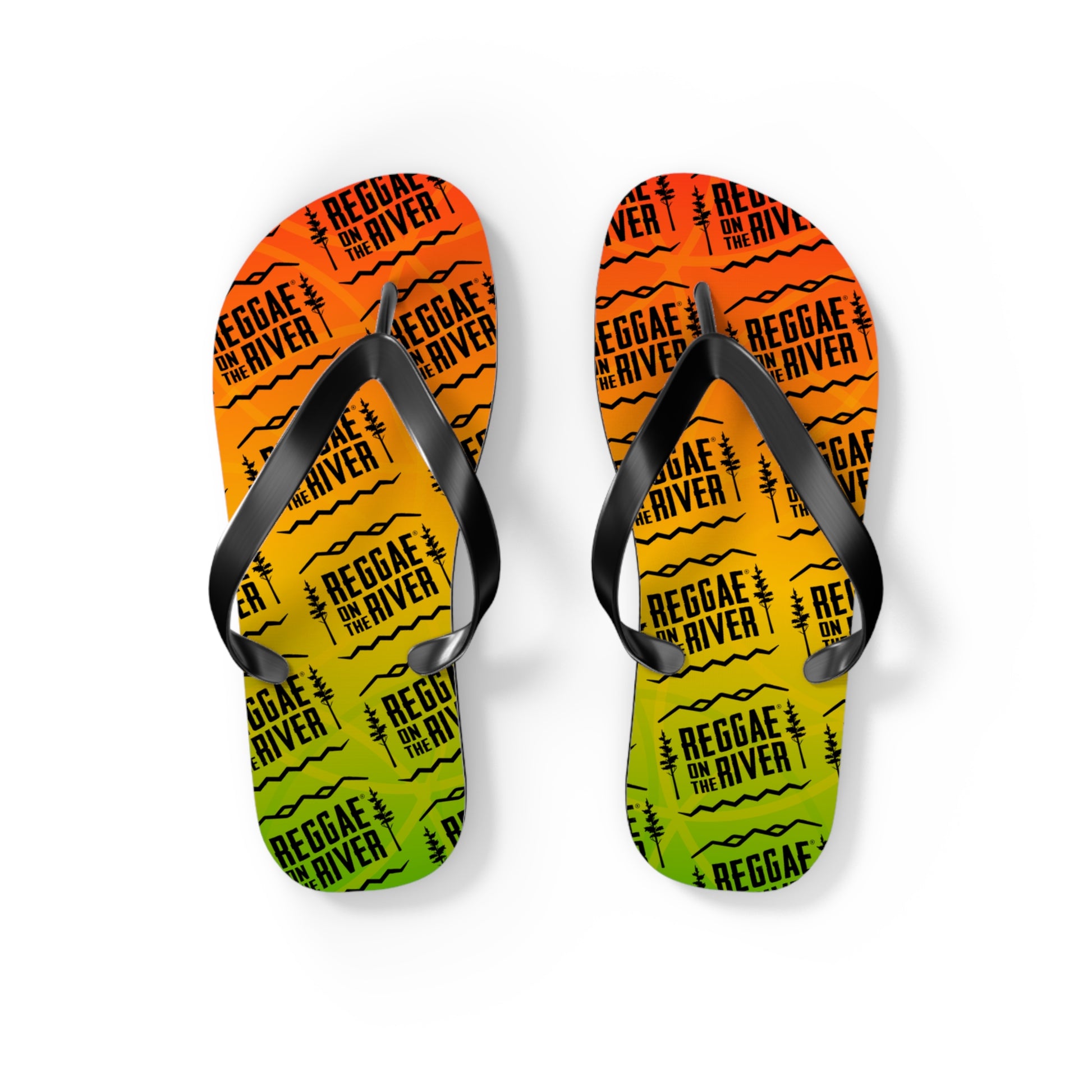 Reggae on the River Flip Flops — Rasta Sunset Beach Sandals
