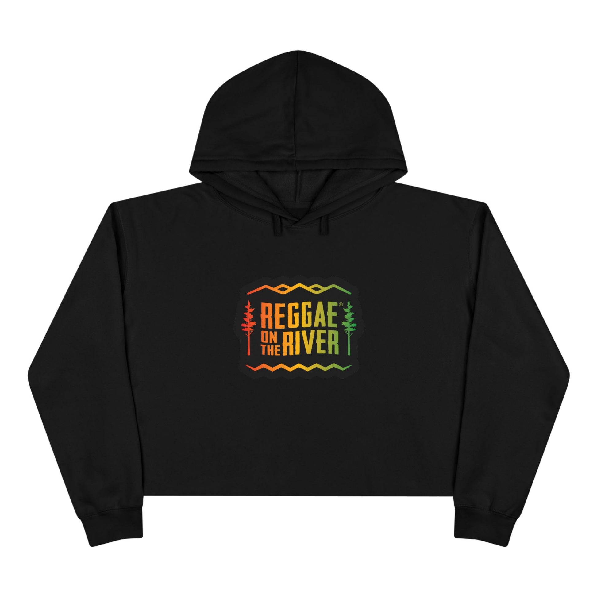 Reggae on the River Cropped Hoodie — Rasta Music Festival Crop Sweatshirt