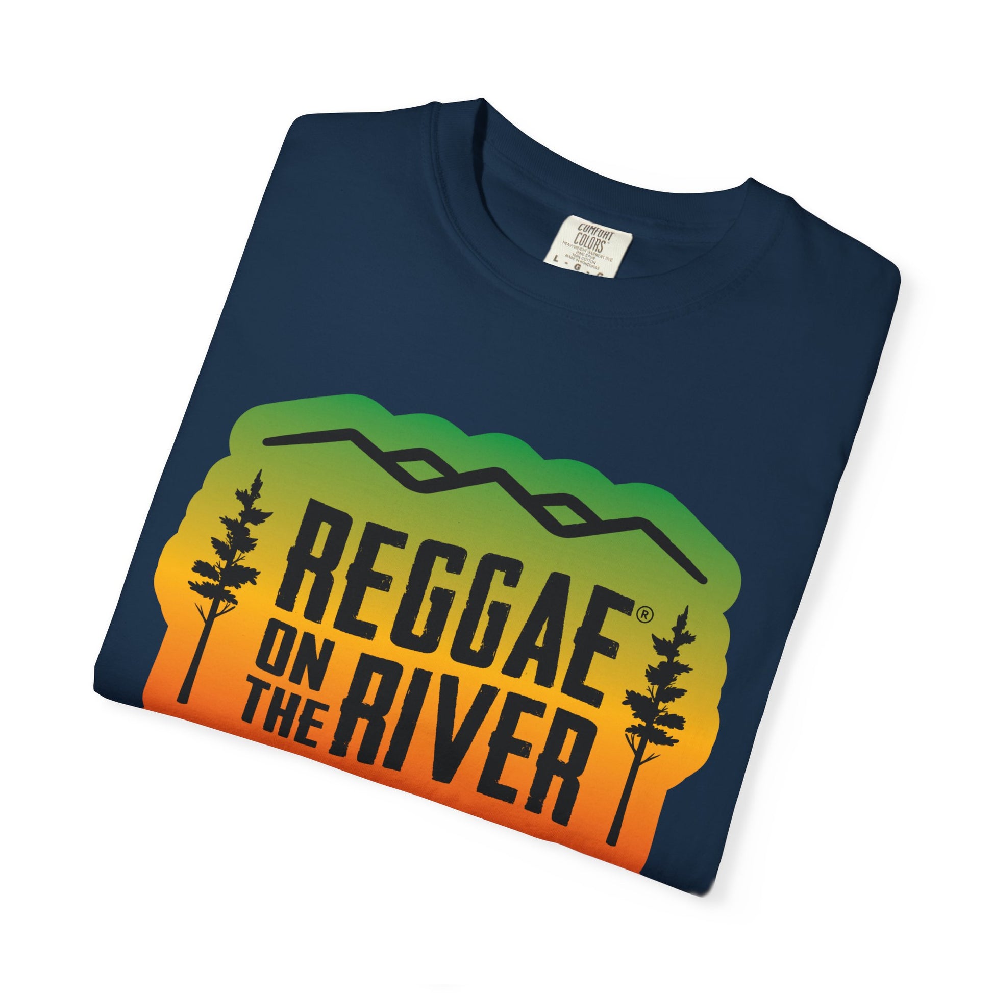 Reggae On The River Red Gold Green Logo Tee