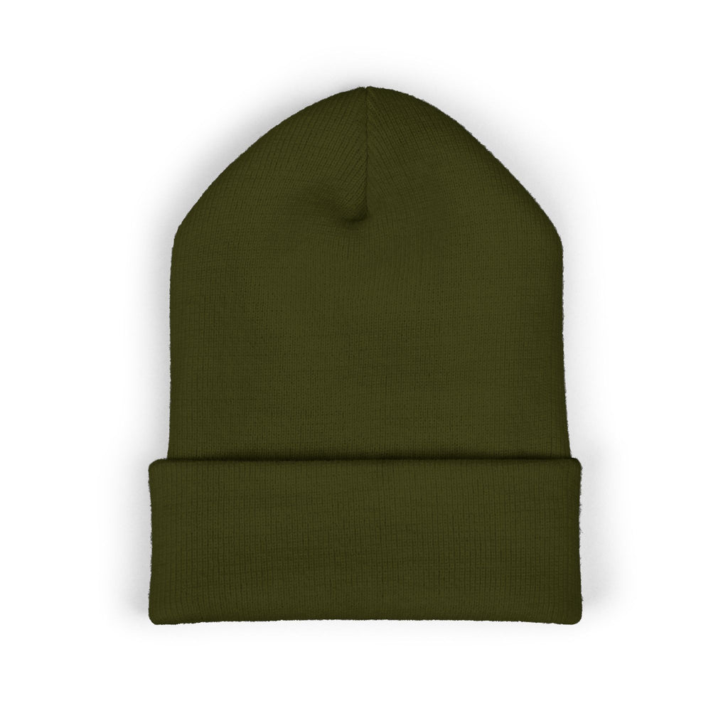 Embroidered Rasta Patch Beanie — Classic Cuffed Knit Hat