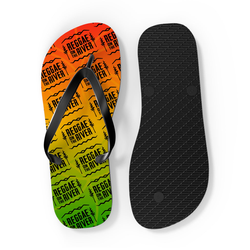 Reggae on the River Flip Flops — Rasta Sunset Beach Sandals