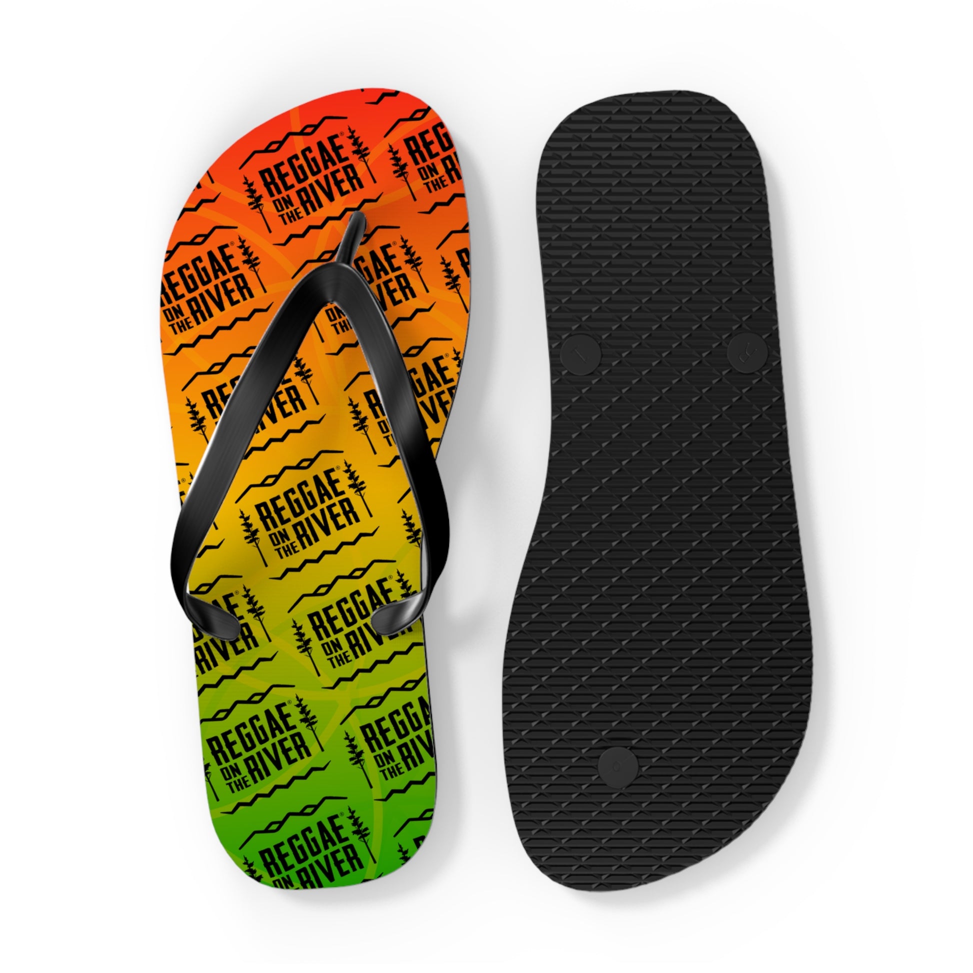 Reggae on the River Flip Flops — Rasta Sunset Beach Sandals