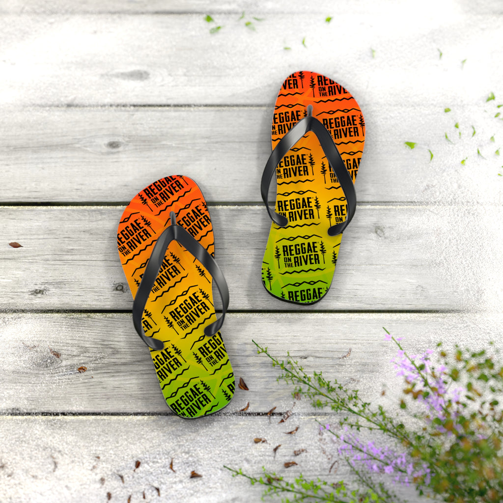 Reggae on the River Flip Flops — Rasta Sunset Beach Sandals