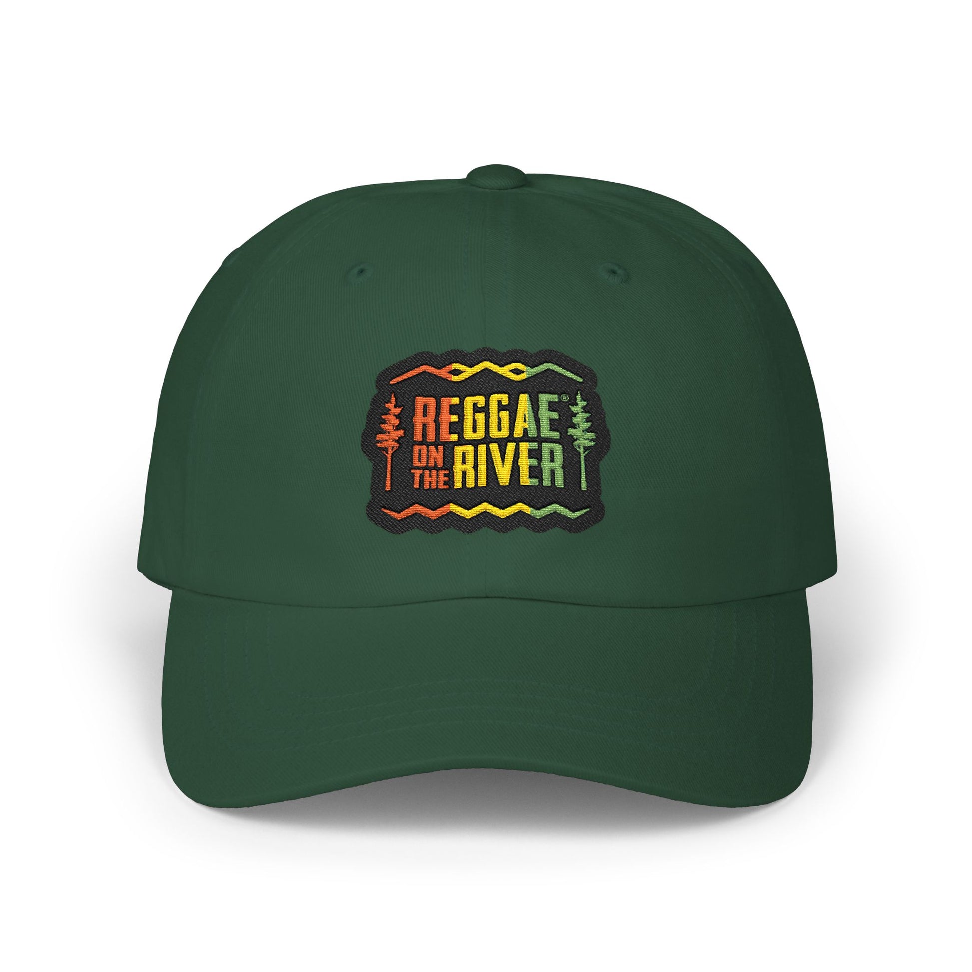 Reggae by the River Classic Dad Cap – Embroidered Rasta Music Hat
