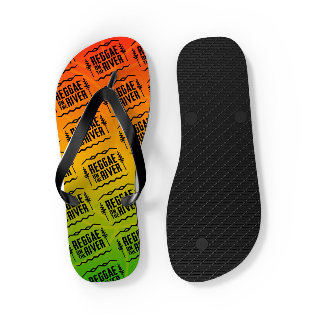 Reggae on the River Flip Flops — Rasta Sunset Beach Sandals