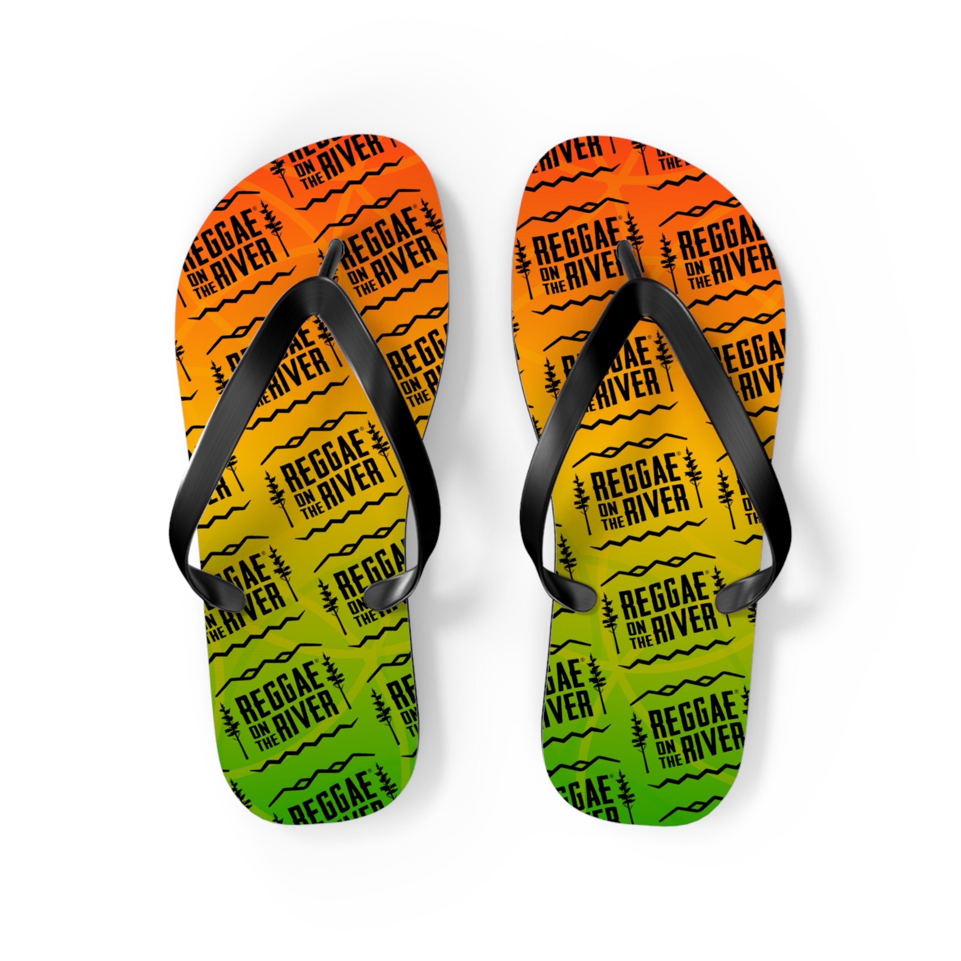 Reggae on the River Flip Flops — Rasta Sunset Beach Sandals