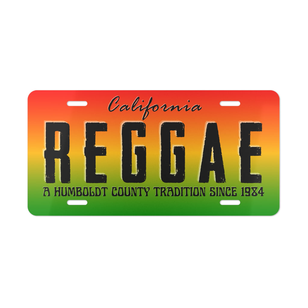 Reggae California Vanity Plate — Rasta Sunset License Plate