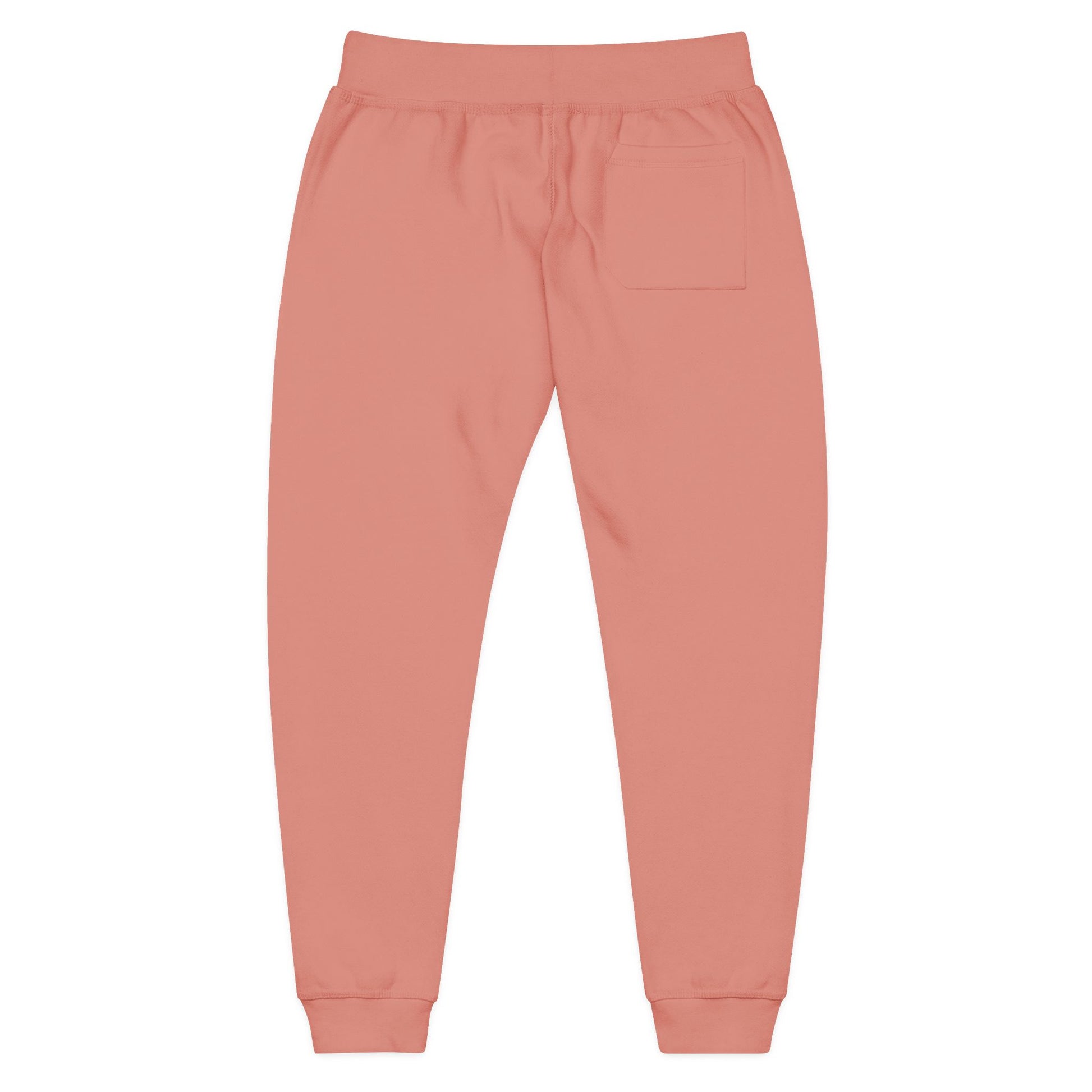 Embroidered Rasta Patch Fleece Sweatpants — Cozy White Joggers with Colorful Lion Patch