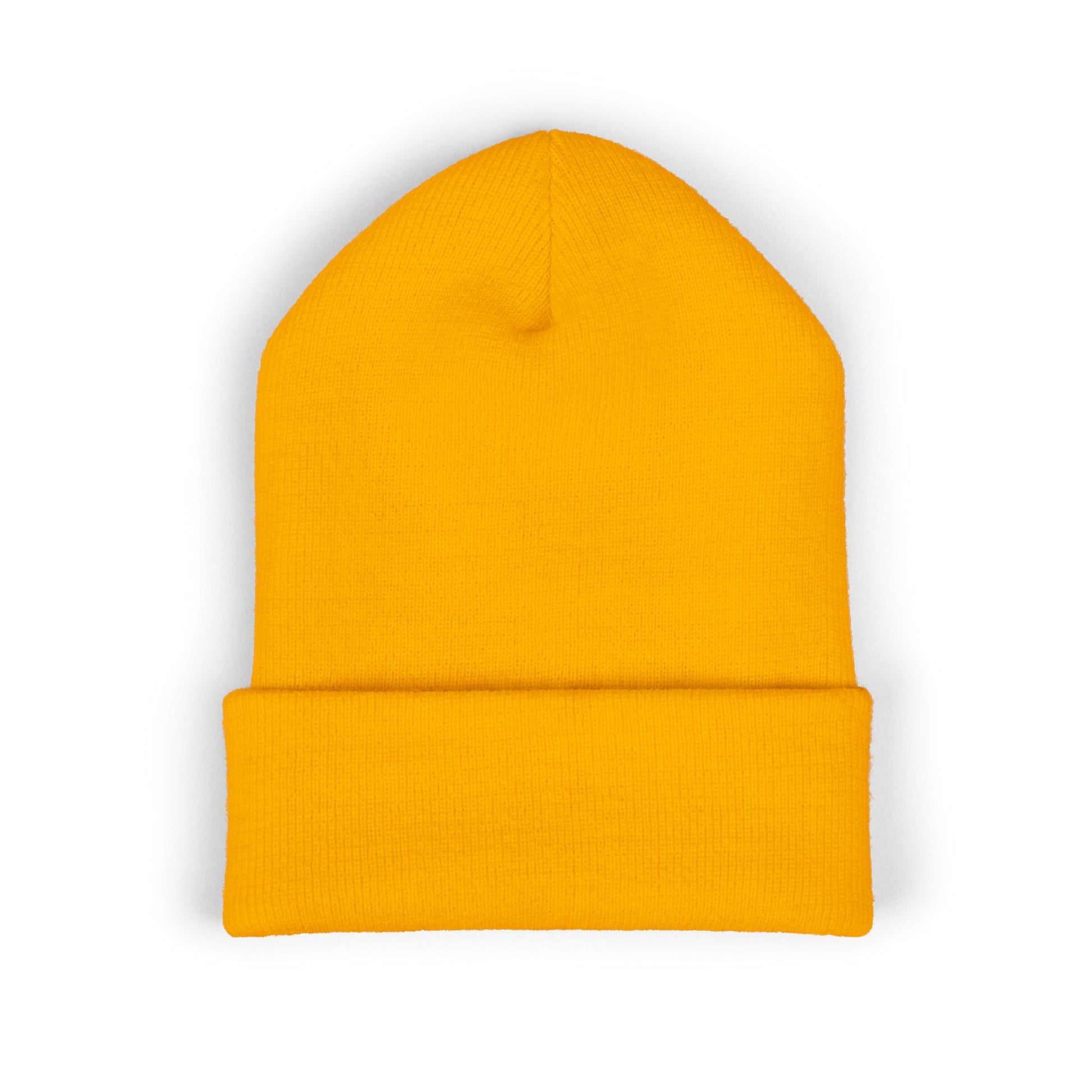 Embroidered Rasta Patch Beanie — Classic Cuffed Knit Hat
