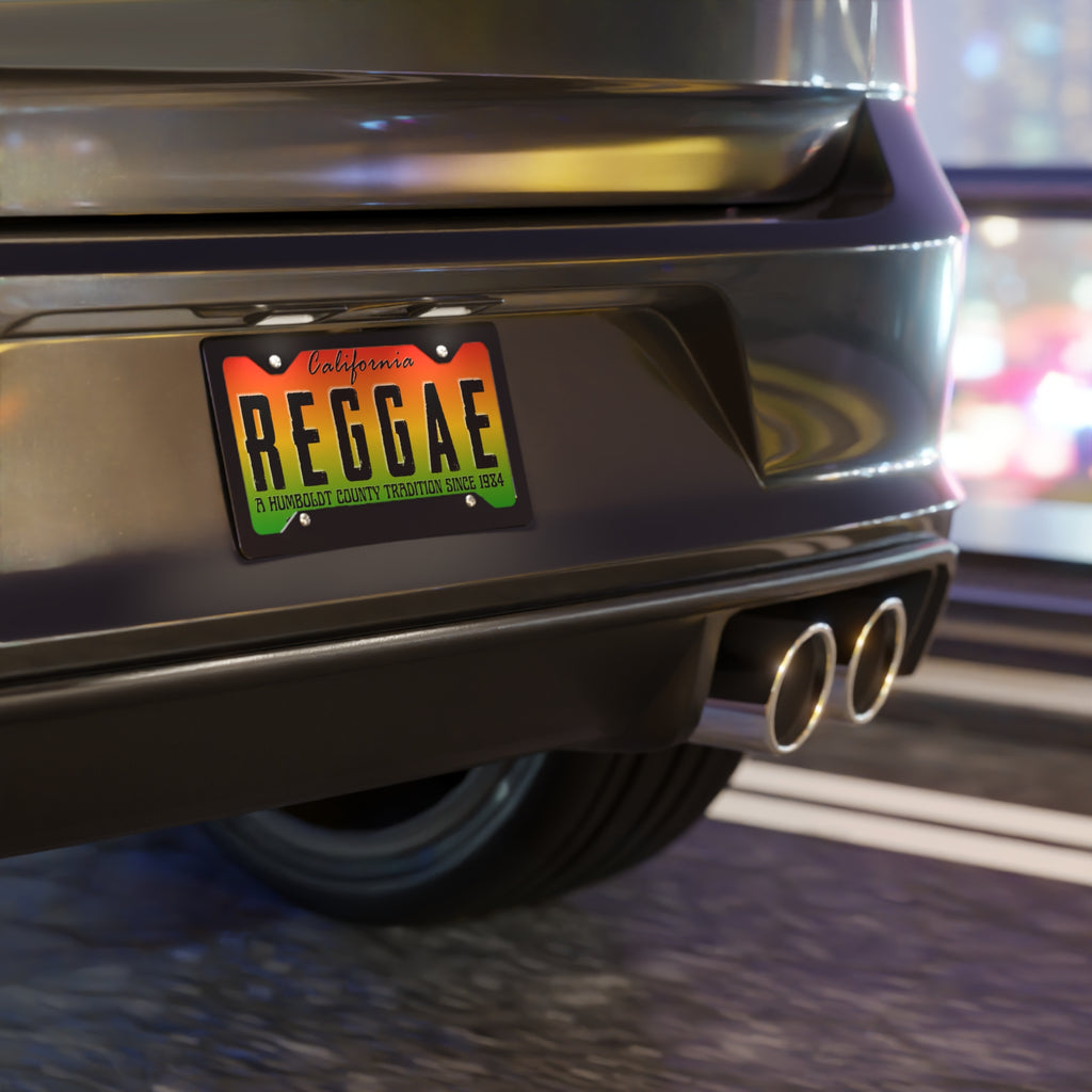 Reggae California Vanity Plate — Rasta Sunset License Plate
