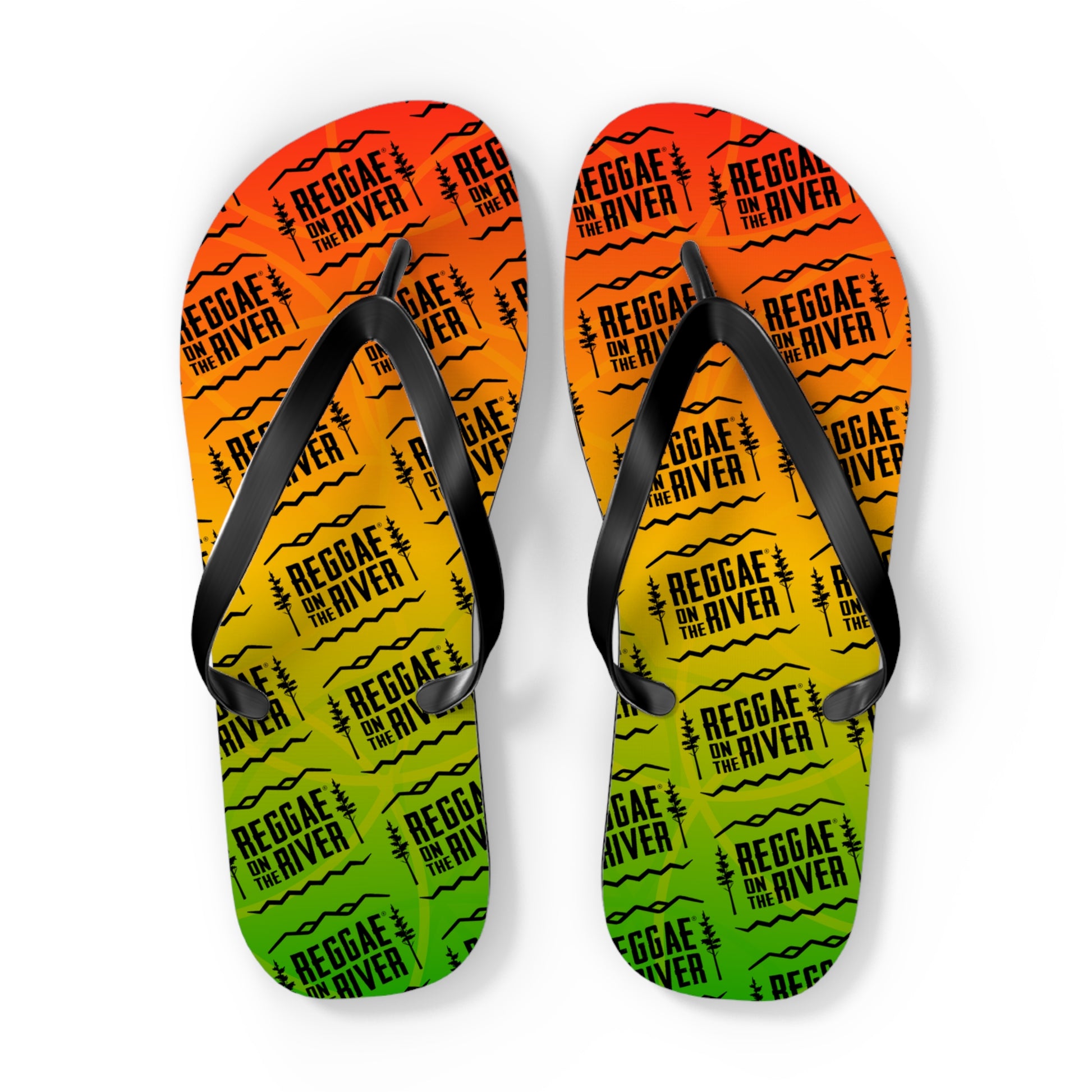 Reggae on the River Flip Flops — Rasta Sunset Beach Sandals