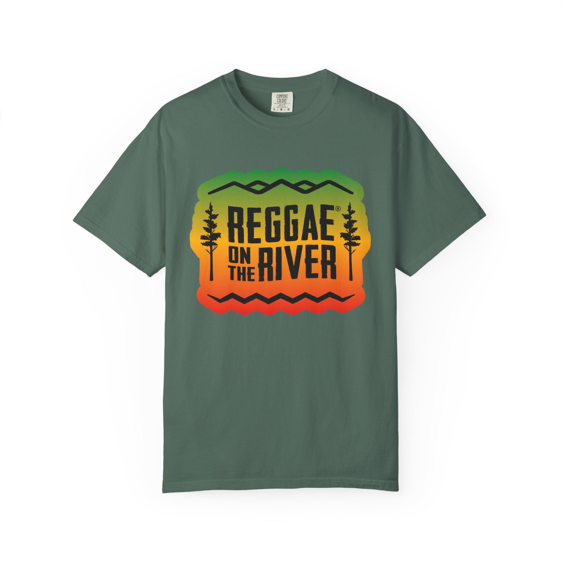 Reggae On The River Red Gold Green Logo Tee