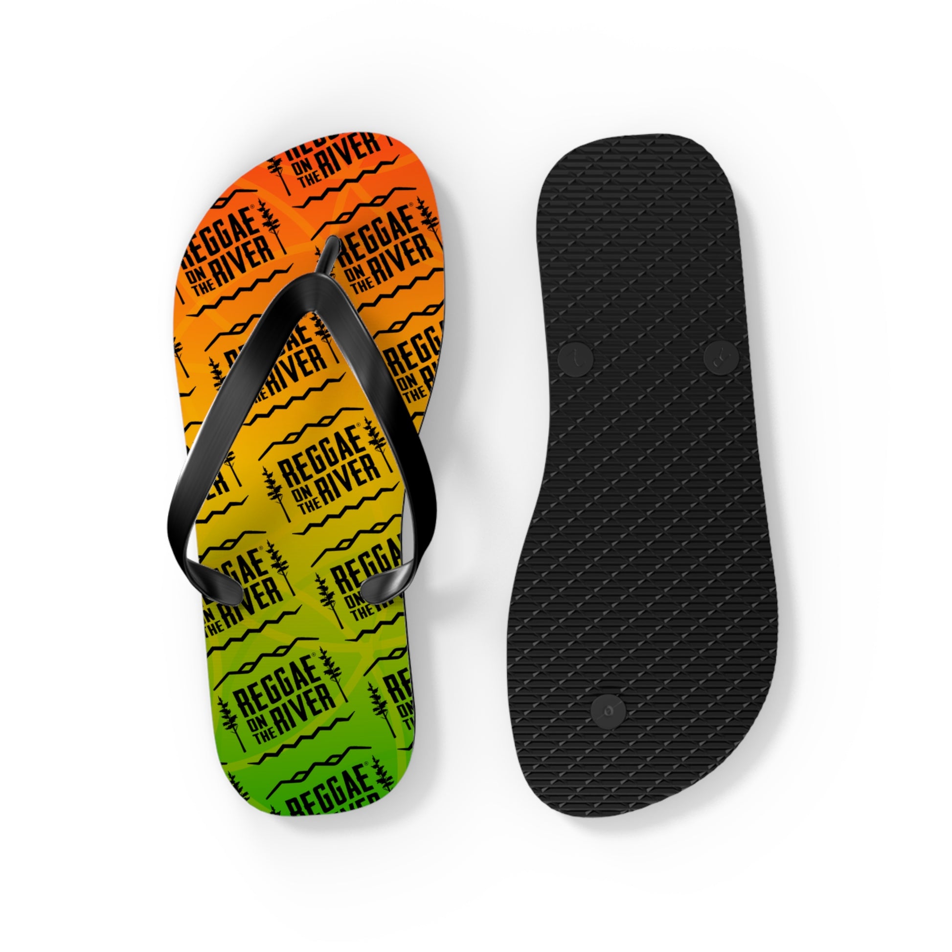 Reggae on the River Flip Flops — Rasta Sunset Beach Sandals
