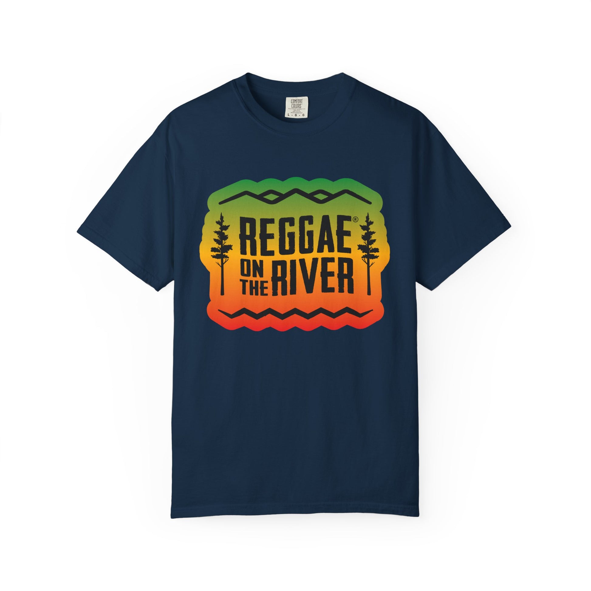 Reggae On The River Red Gold Green Logo Tee
