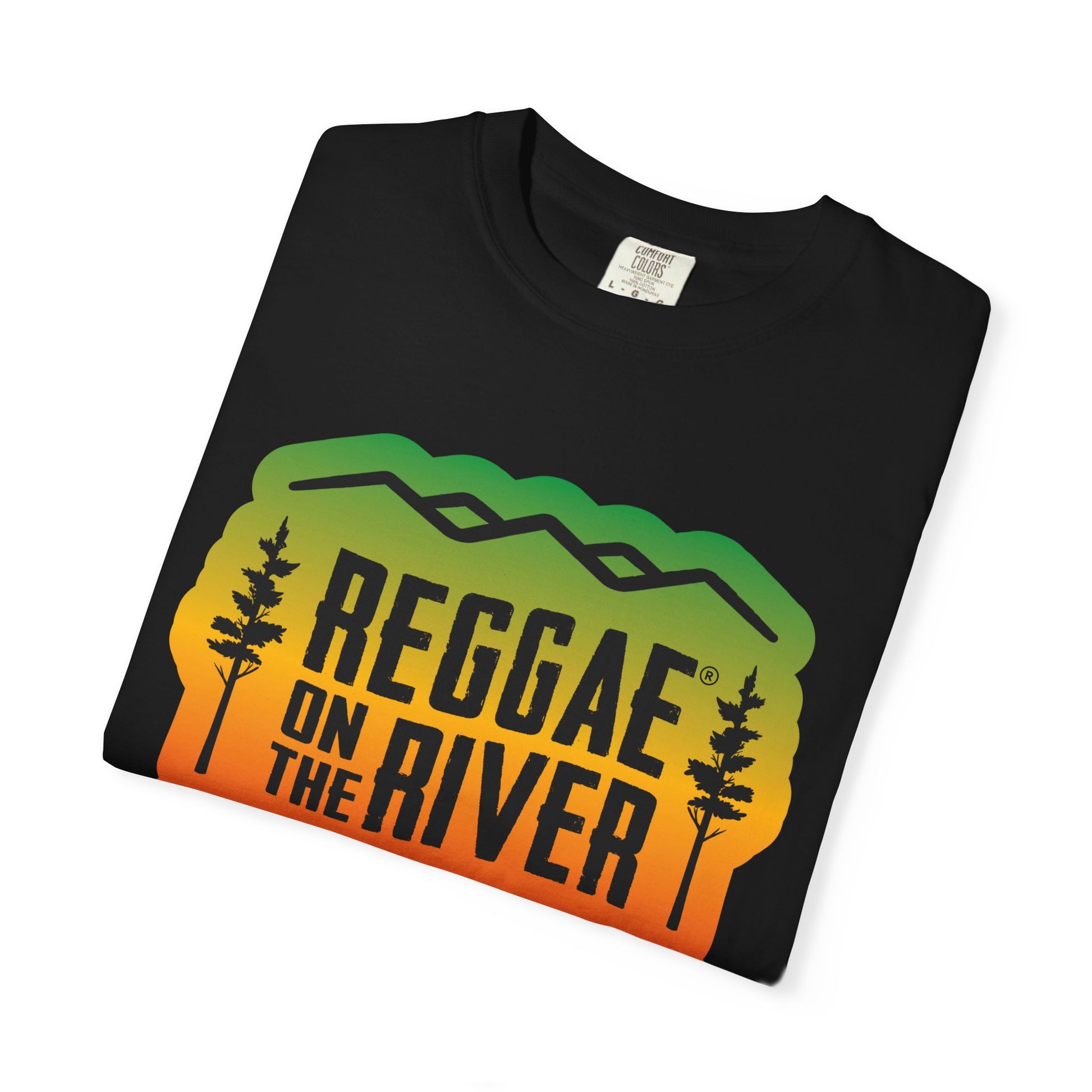 Reggae On The River Red Gold Green Logo Tee